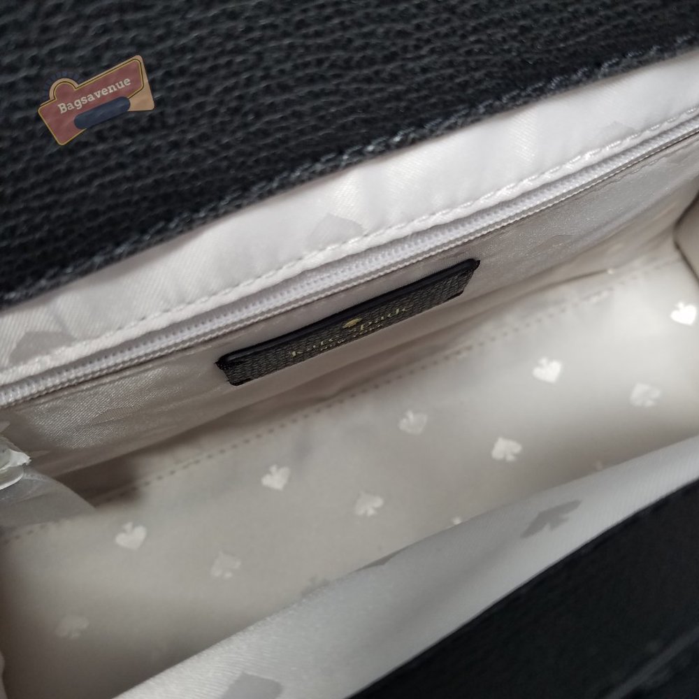 #bagsavenue Kate Spade Darcy Leather Top Handle Satchel Crossbody Black Leather - Picture 3 of 9